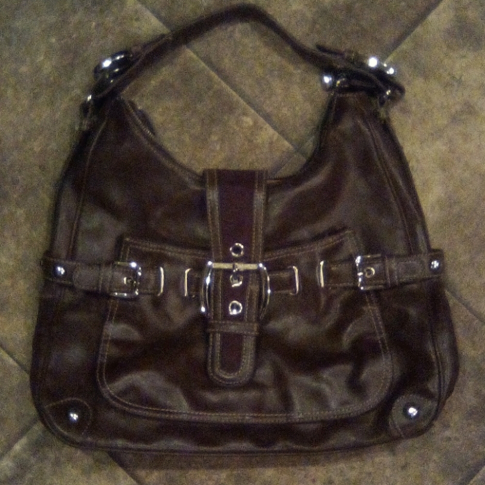 Kathy Van Zeeland Brown Leather Bag